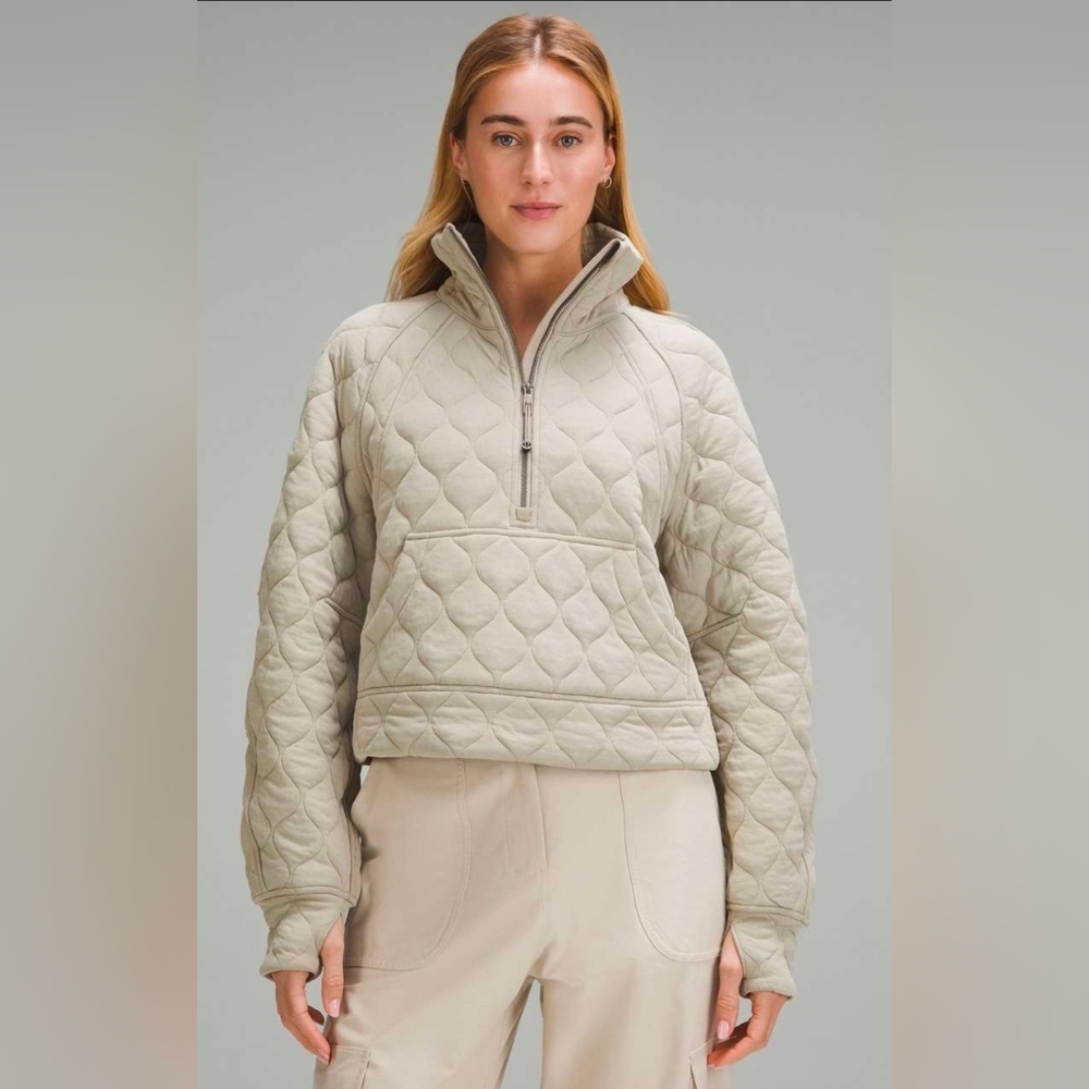 Lululemon Scuba Oversized Quilted Half Zip M/L